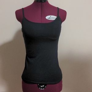 NWOT black camisole with built in bra